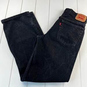 Levi’s Black 550 Jeans size 30x30 Y2K Relaxed Fit Youth 20R Mexico